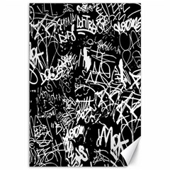 Graffiti Abstract Collage Print Pattern Canvas 12  X 18  by dflcprintsclothing