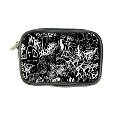 Graffiti Abstract Collage Print Pattern Coin Purse by dflcprintsclothing