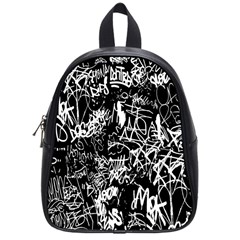 Graffiti Abstract Collage Print Pattern School Bag (small) by dflcprintsclothing