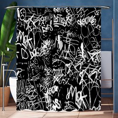 Graffiti Abstract Collage Print Pattern Shower Curtain 60  X 72  (medium) 