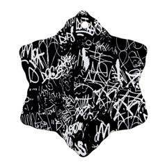 Graffiti Abstract Collage Print Pattern Ornament (snowflake) by dflcprintsclothing