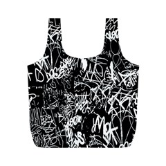 Graffiti Abstract Collage Print Pattern Full Print Recycle Bag (m) by dflcprintsclothing