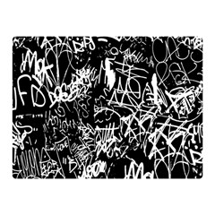 Graffiti Abstract Collage Print Pattern Double Sided Flano Blanket (mini) 