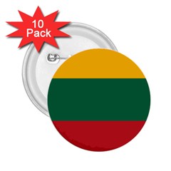 Lithuania Flag 2 25  Buttons (10 Pack)  by FlagGallery