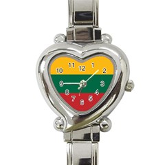 Lithuania Flag Heart Italian Charm Watch by FlagGallery