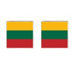 Lithuania Flag Cufflinks (Square) Front(Pair)