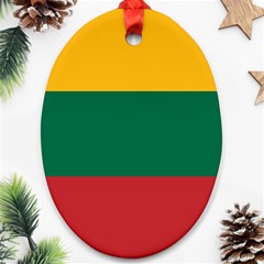 Lithuania Flag Oval Ornament (two Sides) by FlagGallery