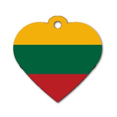 Lithuania Flag Dog Tag Heart (one Side) by FlagGallery