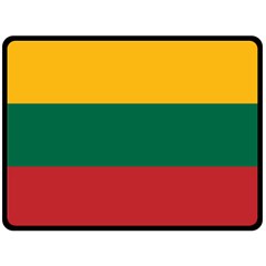 Lithuania Flag Fleece Blanket (large)  by FlagGallery