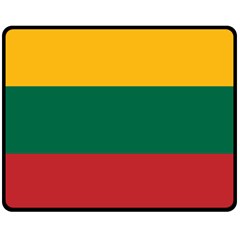 Lithuania Flag Fleece Blanket (medium)  by FlagGallery