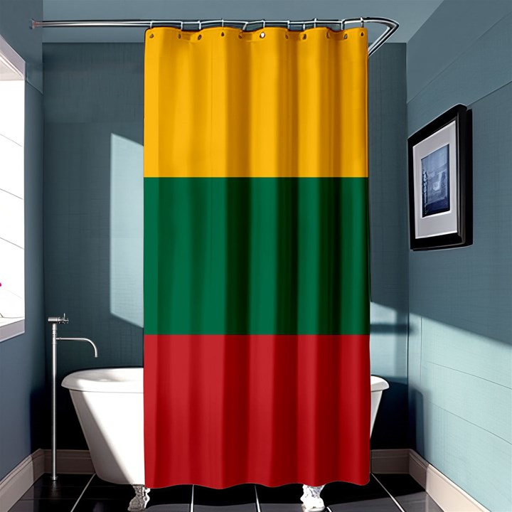 Lithuania Flag Shower Curtain 36  x 72  (Stall) 