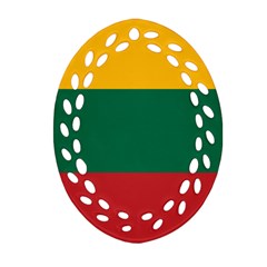 Lithuania Flag Oval Filigree Ornament (two Sides) by FlagGallery