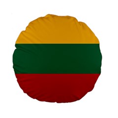 Lithuania Flag Standard 15  Premium Flano Round Cushions by FlagGallery