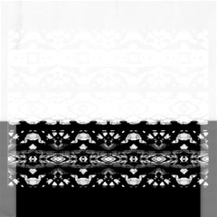 Black And White Modern Ornate Stripes Design Rectangular Jigsaw Puzzl by dflcprintsclothing