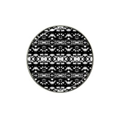 Black And White Modern Ornate Stripes Design Hat Clip Ball Marker (4 pack)