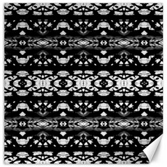 Black And White Modern Ornate Stripes Design Canvas 12  x 12 