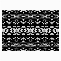 Black And White Modern Ornate Stripes Design Large Glasses Cloth