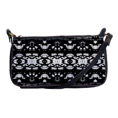 Black And White Modern Ornate Stripes Design Shoulder Clutch Bag