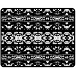 Black And White Modern Ornate Stripes Design Fleece Blanket (Medium)  60 x50  Blanket Front