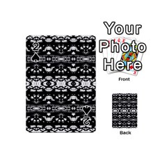 Black And White Modern Ornate Stripes Design Playing Cards 54 Designs (Mini)