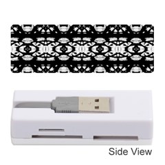 Black And White Modern Ornate Stripes Design Memory Card Reader (Stick)