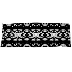 Black And White Modern Ornate Stripes Design Body Pillow Case (Dakimakura)