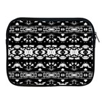 Black And White Modern Ornate Stripes Design Apple iPad 2/3/4 Zipper Cases Front