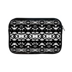 Black And White Modern Ornate Stripes Design Apple iPad Mini Zipper Cases Front