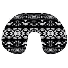 Black And White Modern Ornate Stripes Design Travel Neck Pillow