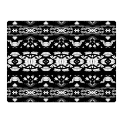 Black And White Modern Ornate Stripes Design Double Sided Flano Blanket (Mini) 