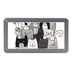 Cute Cat Hand Drawn Cartoon Style Memory Card Reader (mini) by Vaneshart