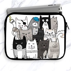 Cute Cat Hand Drawn Cartoon Style Apple Ipad 2/3/4 Zipper Cases by Vaneshart