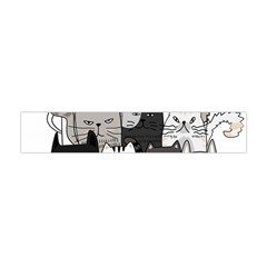 Cute Cat Hand Drawn Cartoon Style Flano Scarf (mini) by Vaneshart