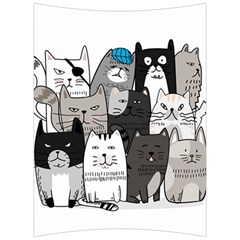 Cute Cat Hand Drawn Cartoon Style Back Support Cushion by Vaneshart