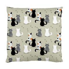 Cute Cat Seamless Pattern Standard Cushion Case (one Side) by Vaneshart