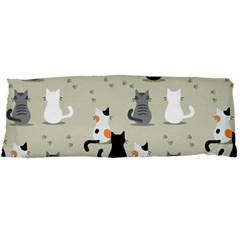 Cute Cat Seamless Pattern Body Pillow Case Dakimakura (two Sides) by Vaneshart