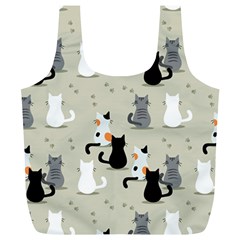 Cute Cat Seamless Pattern Full Print Recycle Bag (xl) by Vaneshart