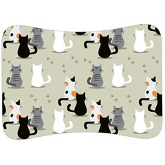 Cute Cat Seamless Pattern Velour Seat Head Rest Cushion by Vaneshart