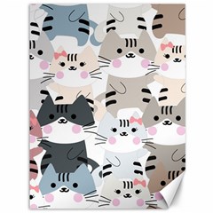 Cute Cat Couple Seamless Pattern Cartoon Canvas 36  X 48  by Vaneshart