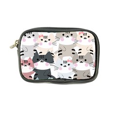 Cute Cat Couple Seamless Pattern Cartoon Coin Purse by Vaneshart