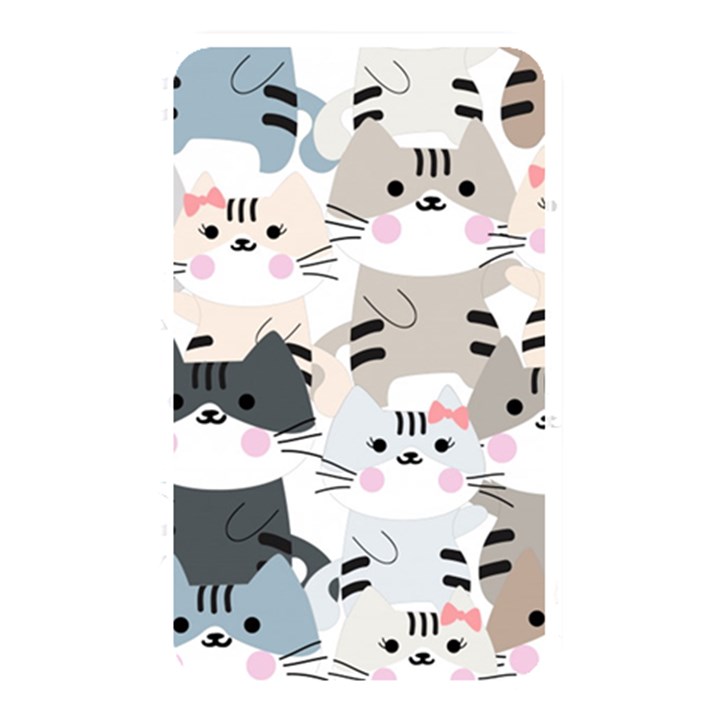 Cute Cat Couple Seamless Pattern Cartoon Memory Card Reader (Rectangular)