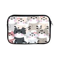 Cute Cat Couple Seamless Pattern Cartoon Apple Ipad Mini Zipper Cases by Vaneshart