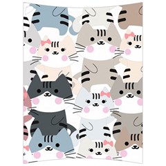 Cute Cat Couple Seamless Pattern Cartoon Back Support Cushion by Vaneshart