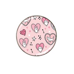 Cartoon Cute Valentines Day Doodle Heart Love Flower Seamless Pattern Vector Hat Clip Ball Marker by Vaneshart