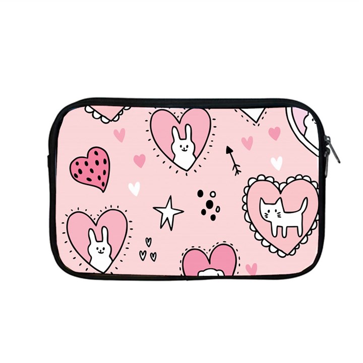 Cartoon Cute Valentines Day Doodle Heart Love Flower Seamless Pattern Vector Apple MacBook Pro 13  Zipper Case