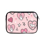 Cartoon Cute Valentines Day Doodle Heart Love Flower Seamless Pattern Vector Apple MacBook Pro 15  Zipper Case Front