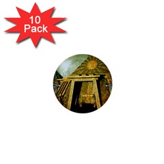 Awesome Steampunk Pyramid In The Night 1  Mini Buttons (10 Pack)  by FantasyWorld7