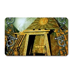 Awesome Steampunk Pyramid In The Night Magnet (rectangular) by FantasyWorld7