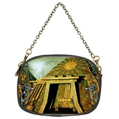 Awesome Steampunk Pyramid In The Night Chain Purse (one Side)