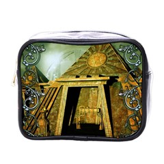 Awesome Steampunk Pyramid In The Night Mini Toiletries Bag (one Side) by FantasyWorld7